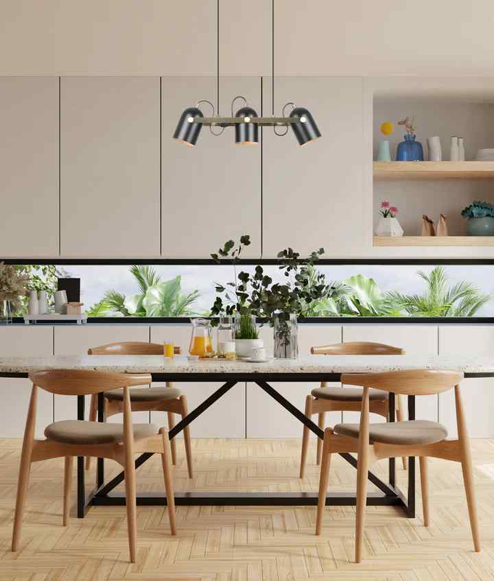 CLA TAZZA: Interior Ellipse Shade with Antique Brass Hardware Pendant Light - Image 3