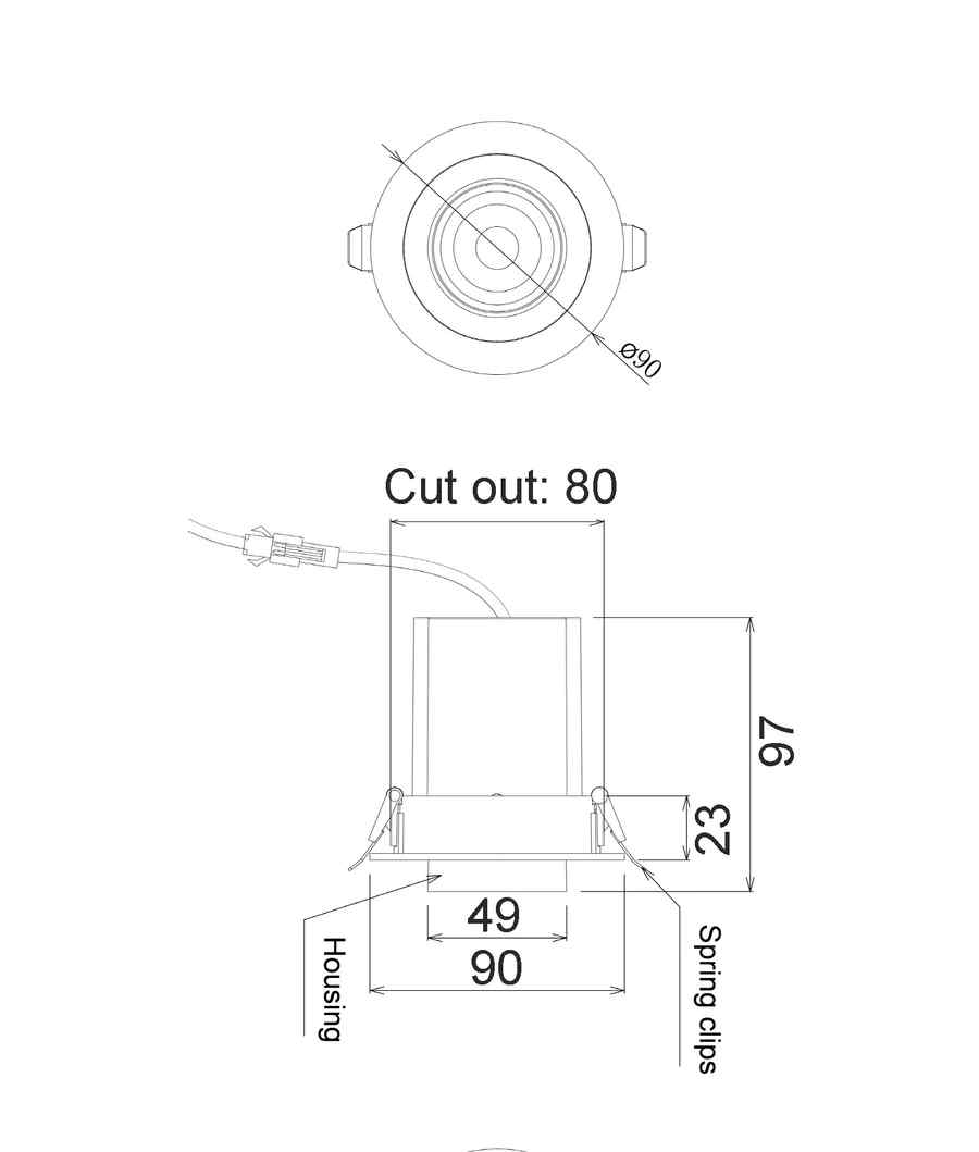CLA TELE: LED Recessed Spot Downlight Retractable Dimmable Tri-CCT IP20 - Image 4