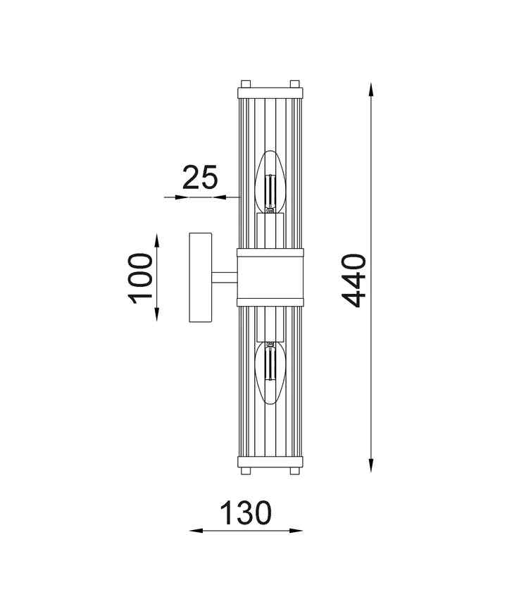 CLA TIEMPO: Interior Up/Down Tubular Clear Glass Wall Lights - Image 7