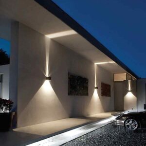 CLA TOCA: Exterior LED Adjustable Lens Cover Surface Mounted Up/Down Wall Lights IP54