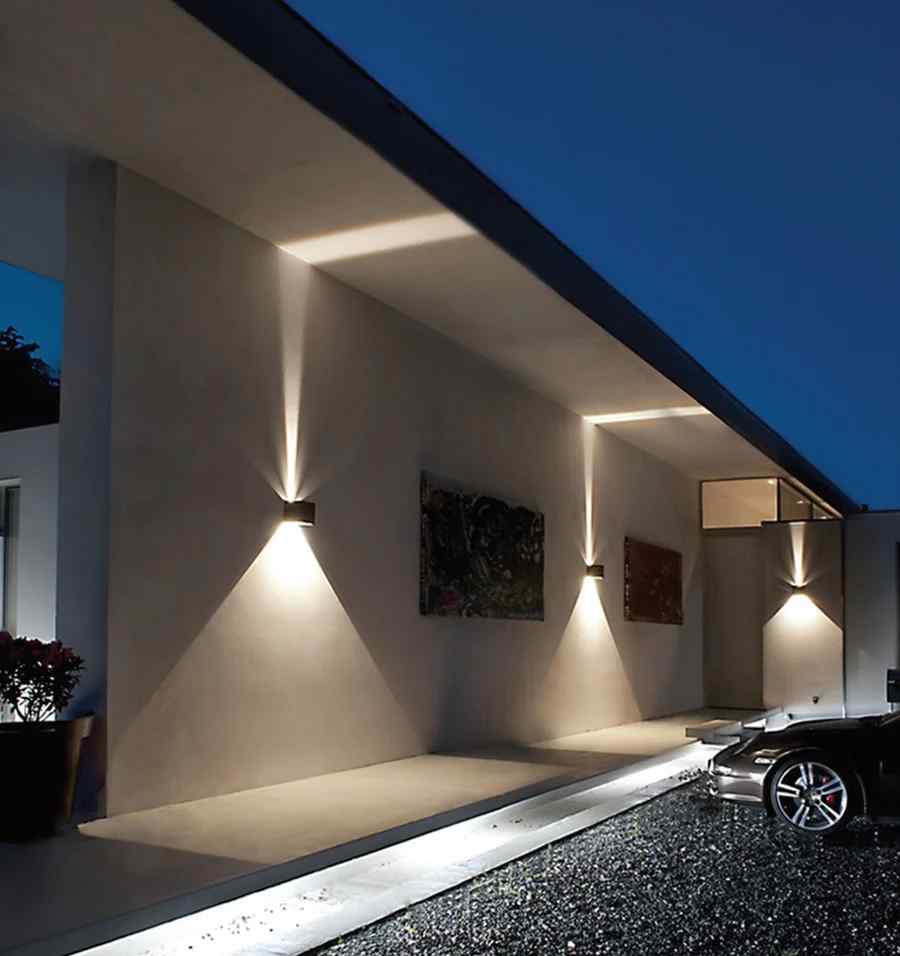 CLA TOCA: Exterior LED Adjustable Lens Cover Surface Mounted Up/Down Wall Lights IP54
