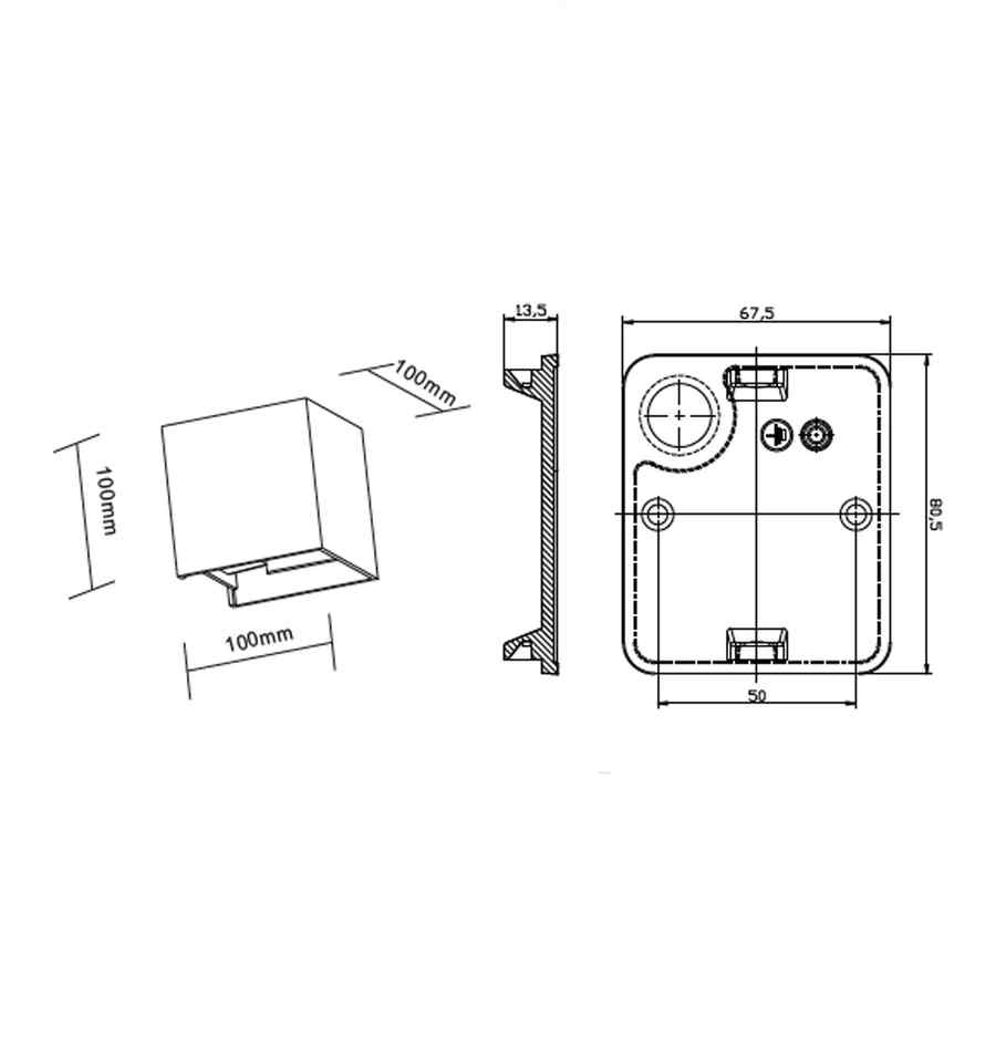 CLA TOCA: Exterior LED Adjustable Lens Cover Surface Mounted Up/Down Wall Lights IP54 - Image 4