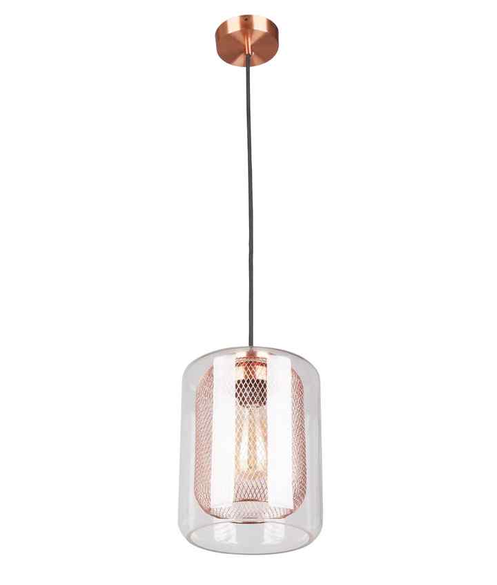 CLA TONO: Mesh Internal & Clear Glass Oblong Pendant Lights - Image 4