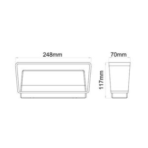 CLA TOPA: LED Exterior Surface Mounted Rectangular Up/Down Wall Lights IP65