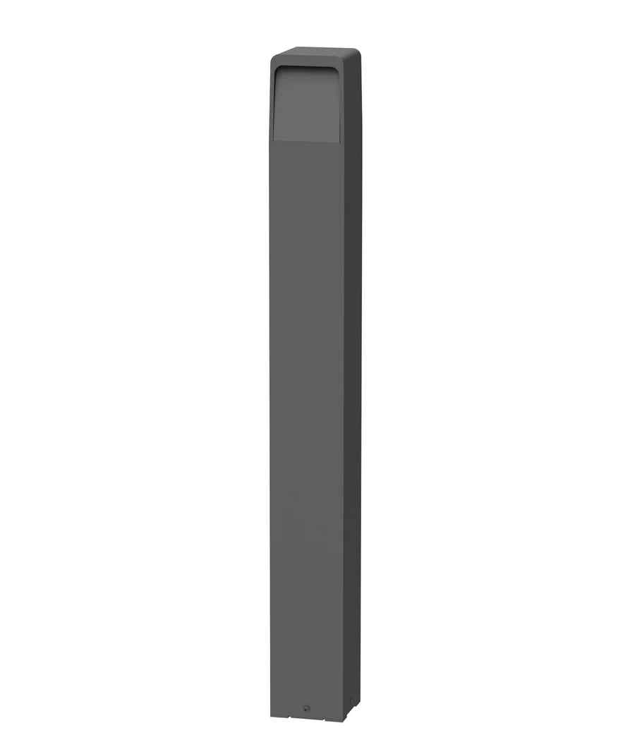 CLA TOREN: LED Tri-CCT Surface Mounted Dark Grey Bollard Light IP65