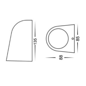 CLA TORQUE: Exterior GU10/MR16 Matte Black Surface Mounted Cone Wall Lights IP65