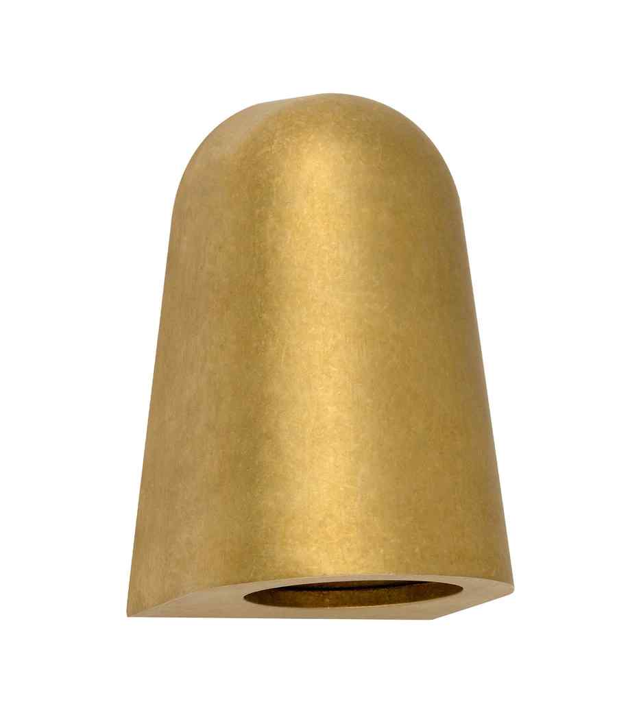 CLA TORQUE: Exterior GU10/MR16 Antique Brass Surface Mounted Cone Wall Lights IP65