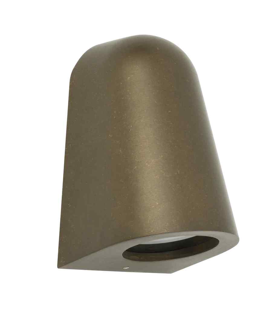 CLA TORQUE: Exterior GU10 Aged Brass Surface Mounted Cone Wall Light IP65 - Image 3