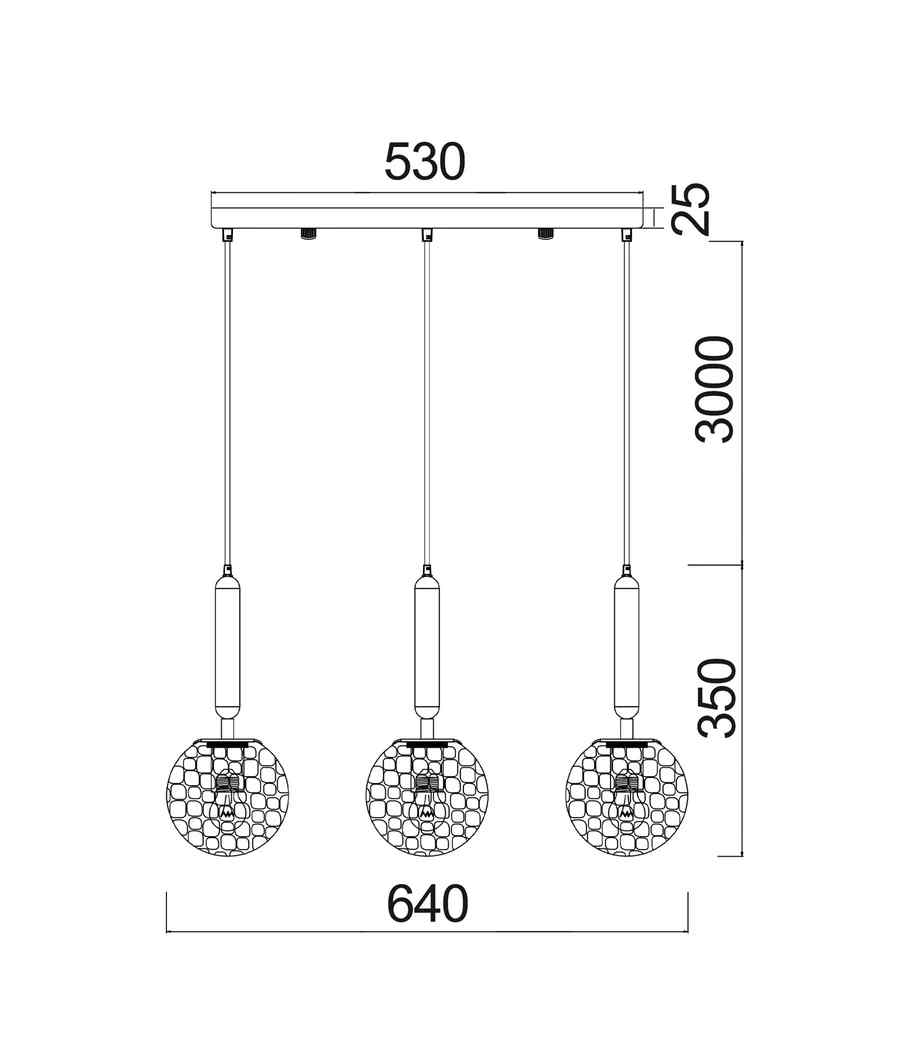 CLA TRATTINO: Interior Bronze Amber /Smokey Black Spherical Glass Multiple Bar Base Pendant Lights - Image 4