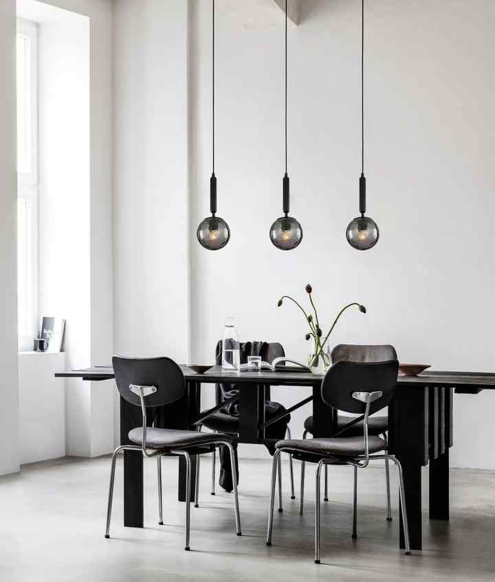 CLA TRATTINO: Interior Bronze Amber / Smokey Black Spherical Glass Pendant Lights - Image 5