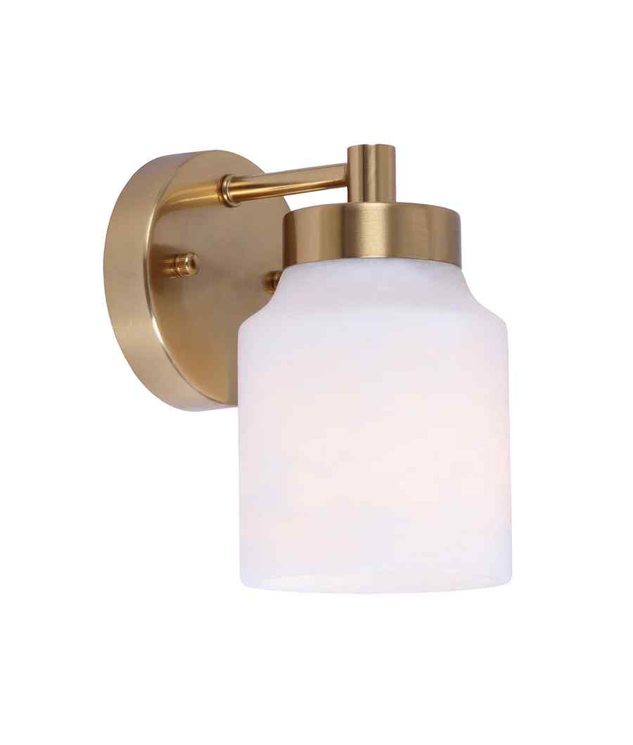 CLA TUFO: Interior White Jar Alabaster with Brass Highlight Wall Light - Image 3