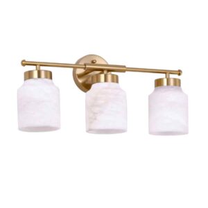 CLA TUFO: Interior White Jar Alabaster with Brass Highlight Wall Light