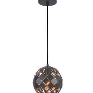 CLA TUILE: Interior Small Embossed Tiled Iron Wine Glass Shape Pendant Lights