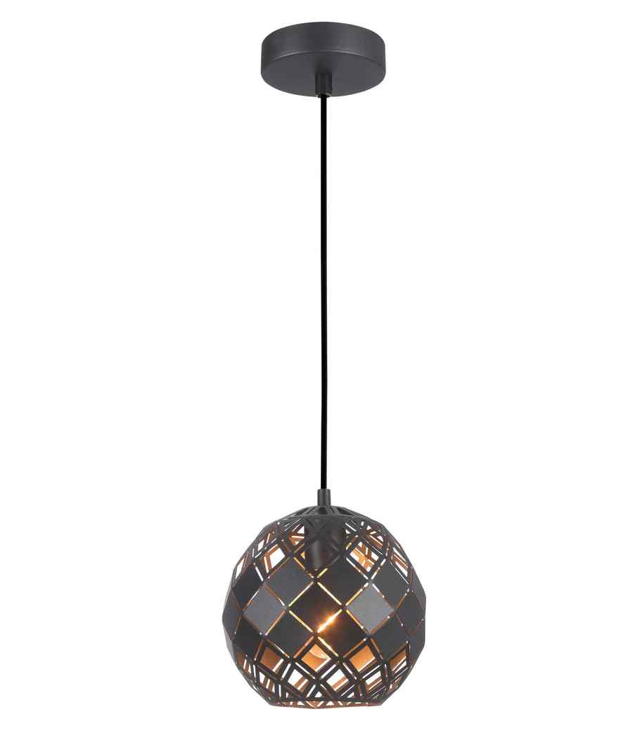 CLA TUILE: Interior Small Embossed Tiled Iron Wine Glass Shape Pendant Lights