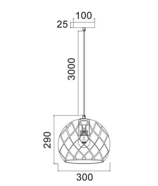 CLA TUILE: Interior Large Embossed Tiled Iron Wine Glass Shape Pendant Lights - Image 3