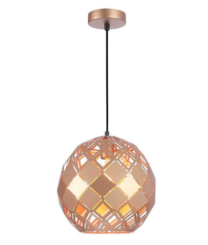 CLA TUILE: Interior Large Embossed Tiled Iron Wine Glass Shape Pendant Lights - Image 4