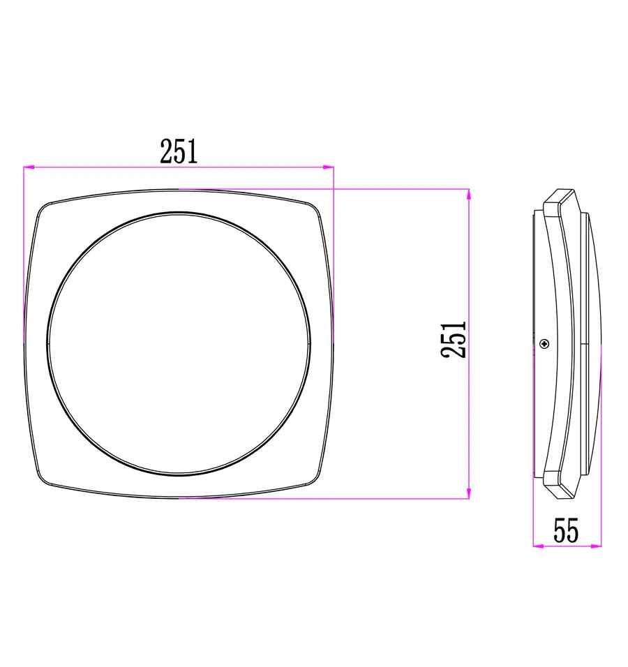 CLA ULAN: Exterior LED Square Wall Ceiling Lights IP65 - Image 4