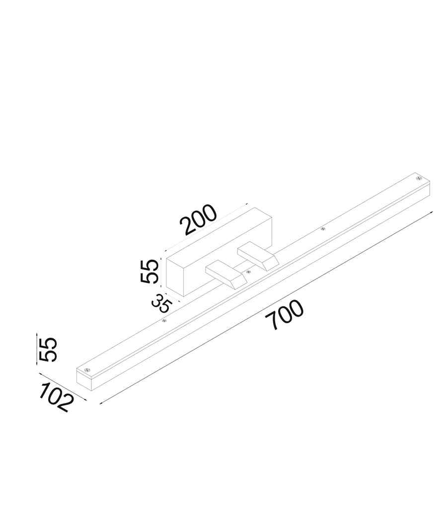 CLA VANITAS: Interior LED Tri-CCT Vanity / Picture Wall Lights IP44 (L700mm) - Image 4