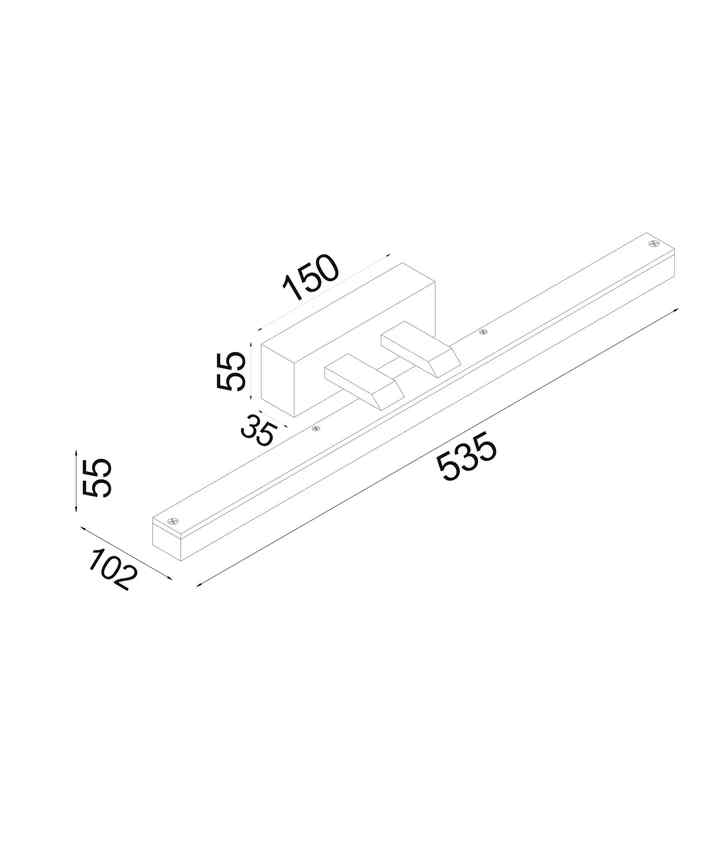 CLA VANITAS: Interior LED Tri-CCT Vanity / Picture Wall Lights IP44 (L535mm) - Image 3