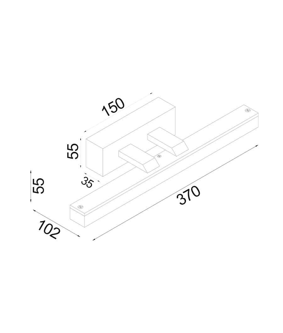 CLA VANITAS: Interior LED Tri-CCT Vanity / Picture Wall Lights IP44 (L370mm) - Image 3