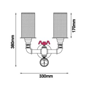 CLA VENETO: Industrial Aged Iron Decorative Wall Light