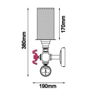 CLA VENETO: Industrial Aged Iron Decorative Wall Light