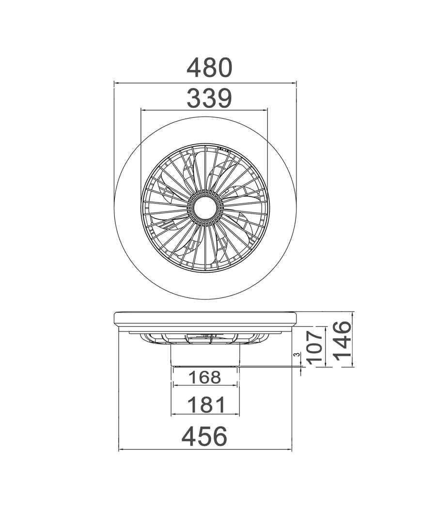 CLA VIFTU: Interior Low Profile DC Surface Mounted Ceiling Fan with LED Tri-CCT Light - Image 4