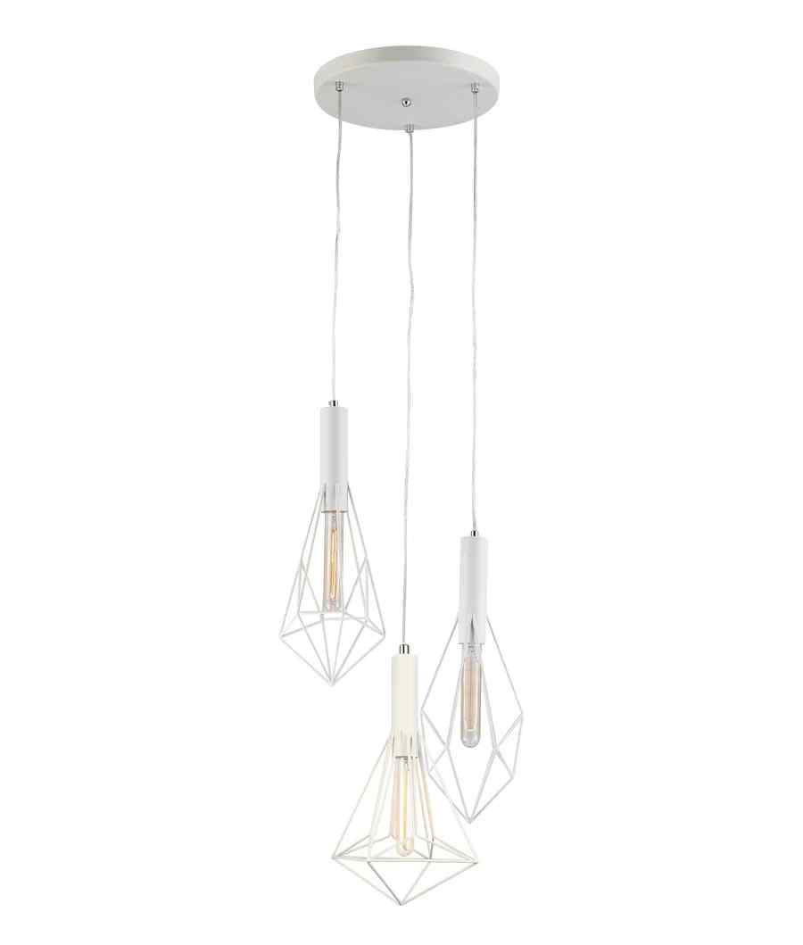 CLA BLACKBAND & WHITEBAND Pendant Light 3x Bird Cage With Round Base - Image 4