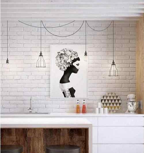 CLA BLACKBAND & WHITEBAND Small Diamond Shape Bird Cage Pendant Lights - Image 3