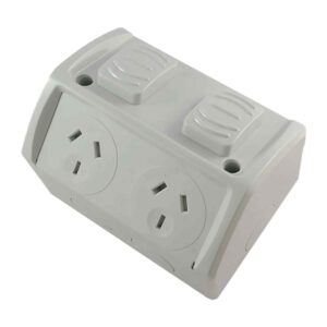 CGS Weatherproof GPO DOUBLE 10A – Separately Switched WPOD10N