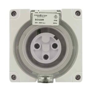 CGS IP66 3 Pin Round Socket Outlet 20A 250V AC