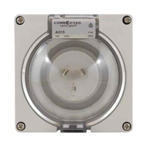 CGS Appliance Inlet 3 Pin 250V AC 15A IP66