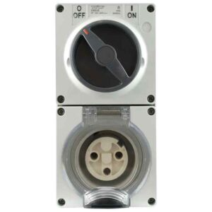 CGS Combination Switched Socket Outlet 3 Pin 20A IP66