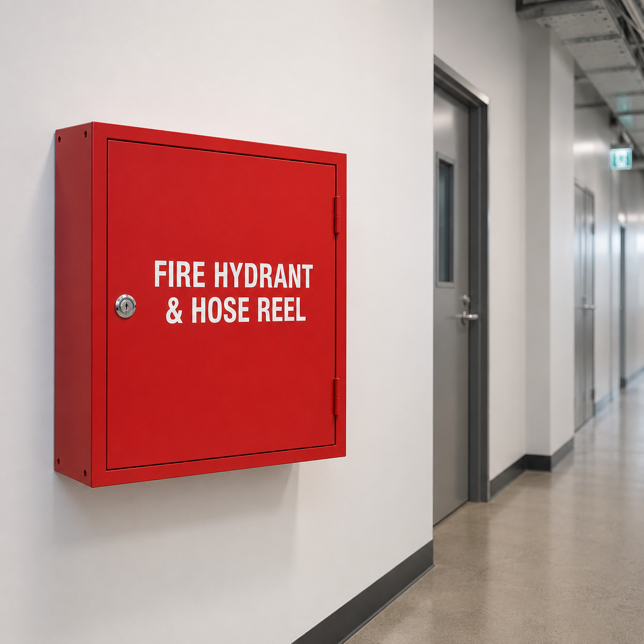 wall mounted fire hydrant hose reel cabinet