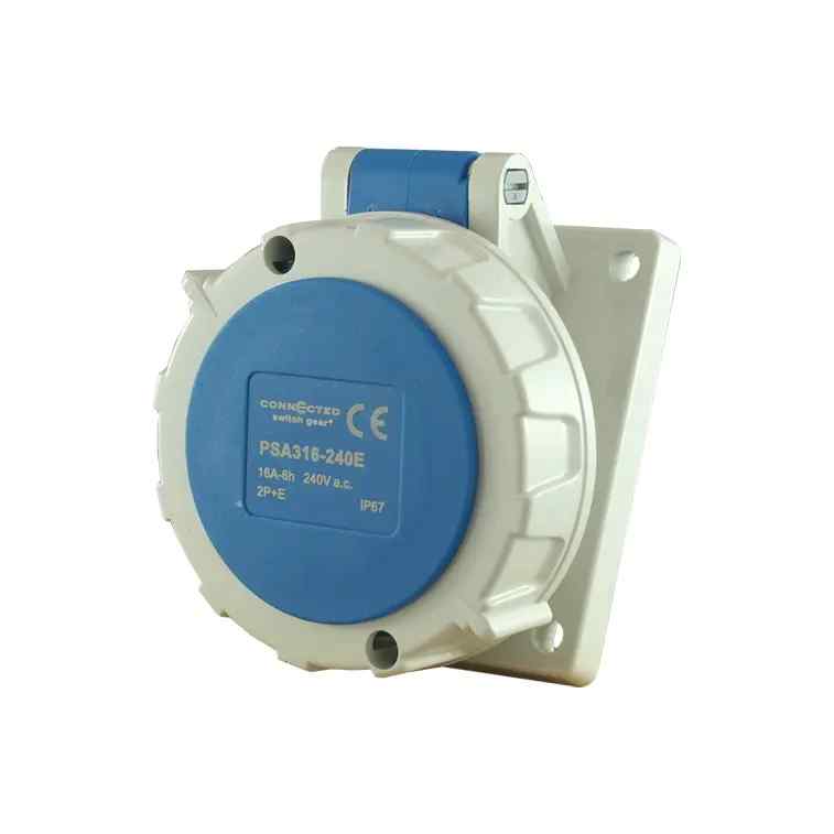 CGS IP67 Panel Socket Angle 3 Pin – 240V 16A - Image 2