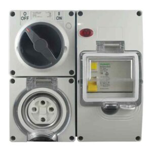 CGS IP66 RCD Protected Combination Switched Outlet 4 Pin – 500V 10A