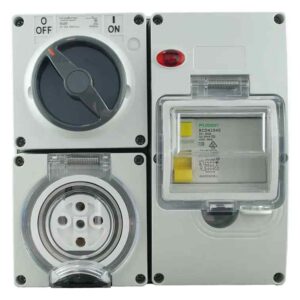 CGS IP66 RCD Protected Combination Switched Outlet 5 Pin – 500V 10A