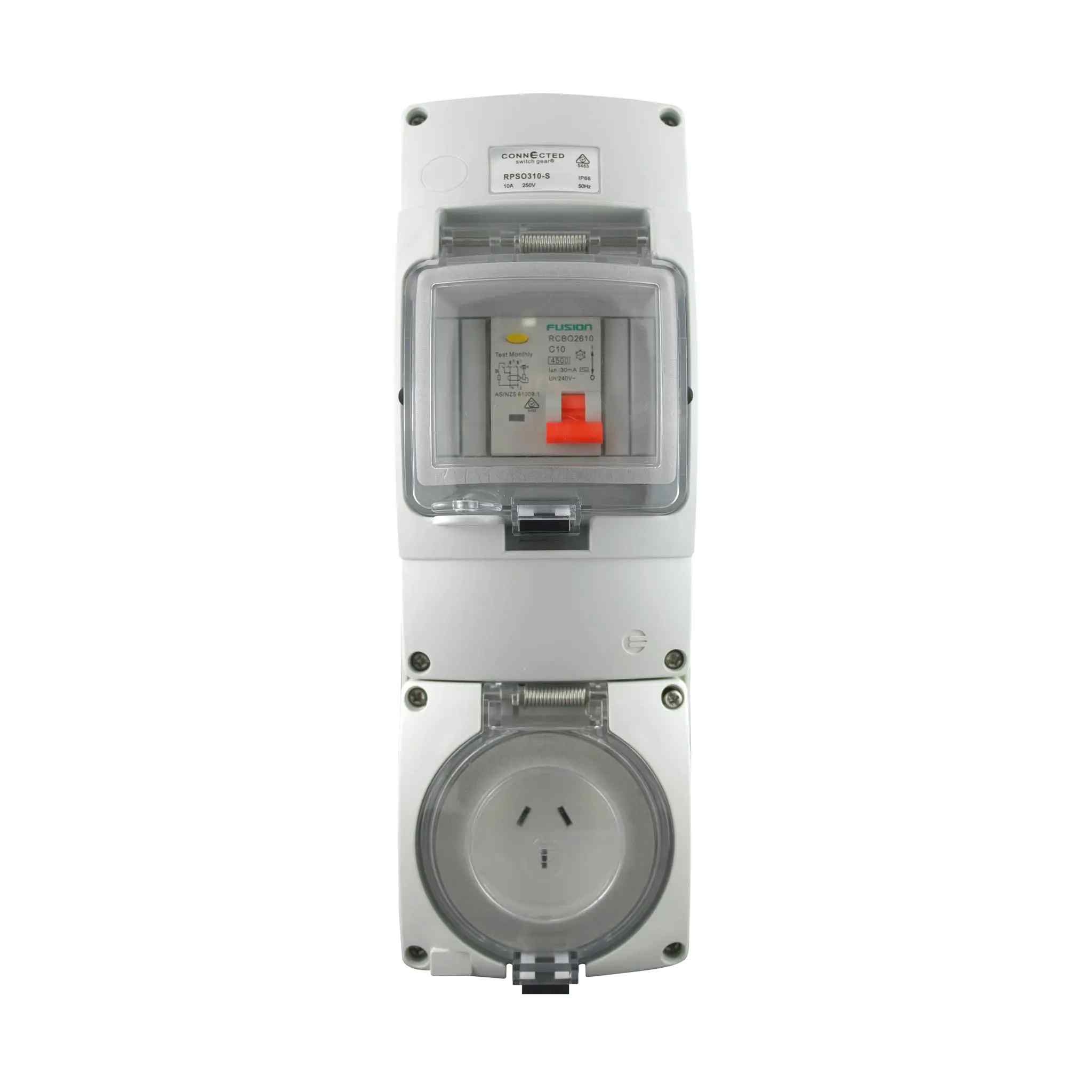 CGS RCD Protected Socket Outlet 3 Pin 10A 250V IP66