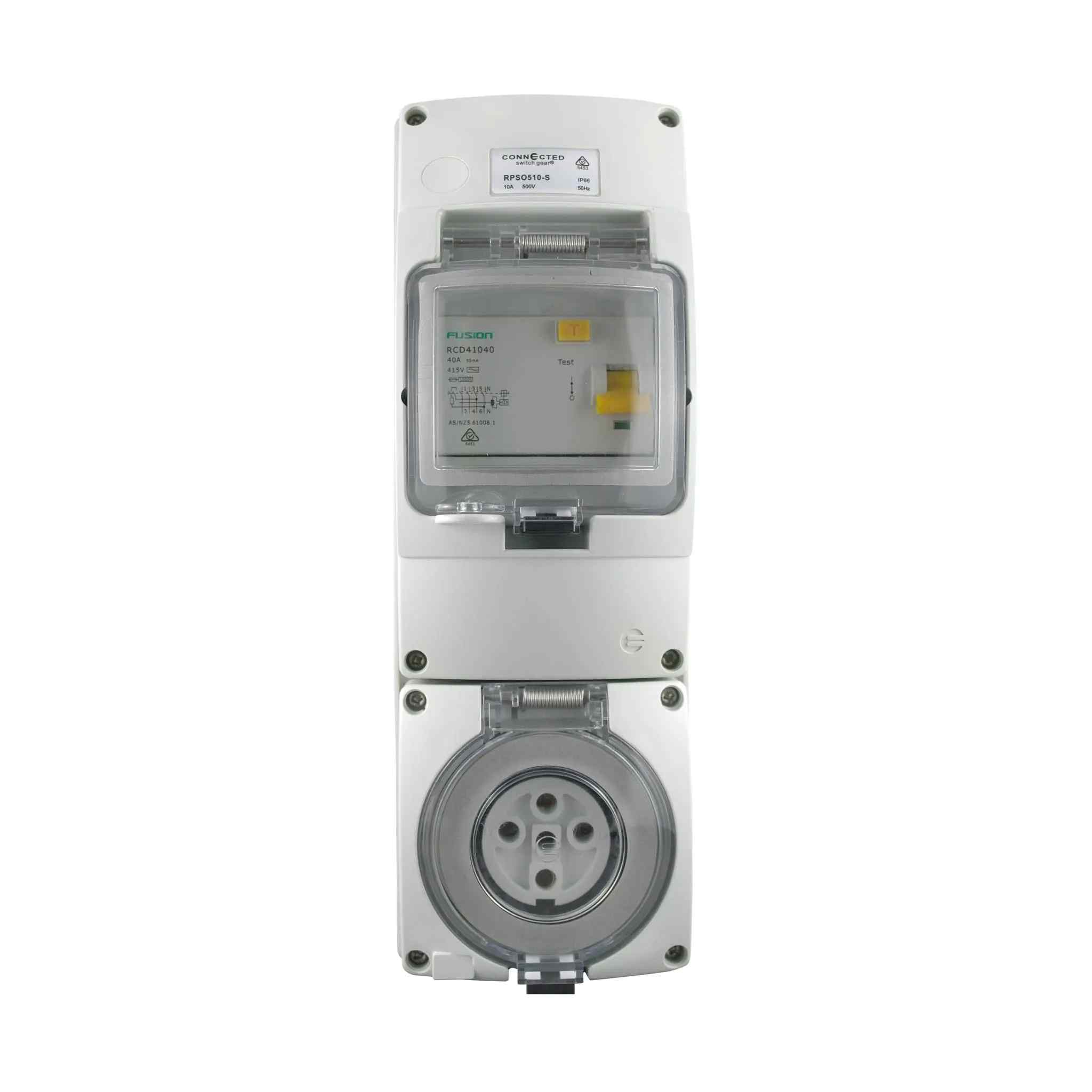 CGS RCD Protected Socket Outlet 5 Pin 20A 500V IP66 RPSO520-S