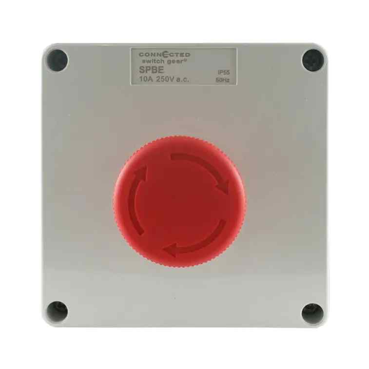 CGS Push Button Control Box IP55 – Stop 240V AC 3A Utilisation Cat AC15 1NC SPBS