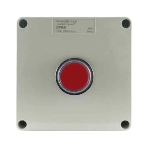 CGS Push Button Control Box IP55 – Red 240V AC 3A Utilisation Cat AC15 1NC SPBR