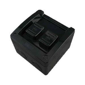CGS Single Weatherproof Surface Switch 2 Gang – BLACK WS152NB