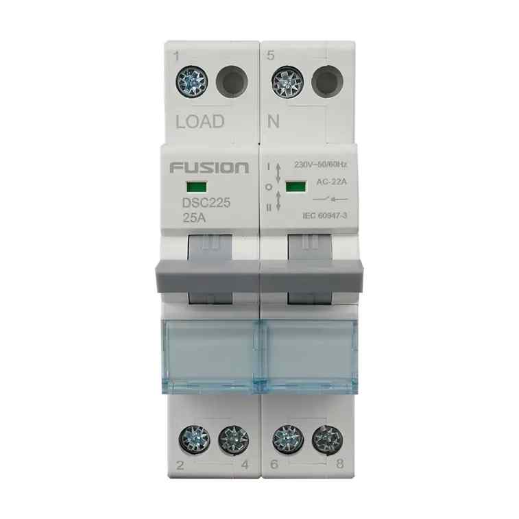 CSG Changeover Switch DIN Rail Mount 2 Pole 230/400V AC 25A - Image 2
