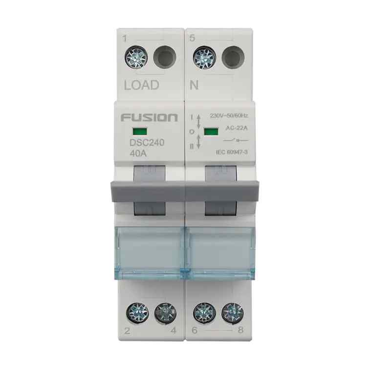 CSG Changeover Switch DIN Rail Mount 2 Pole 230/400V AC 40A - Image 4