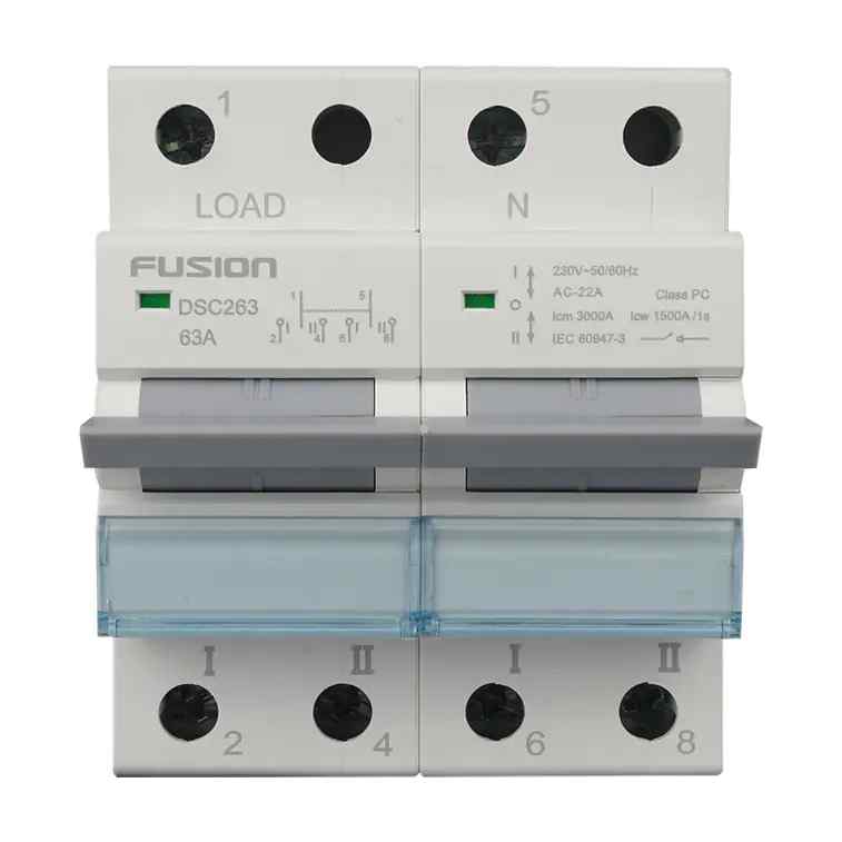 CSG Changeover Switch DIN Rail Mount 2 Pole 230/400V AC 63A - Image 2