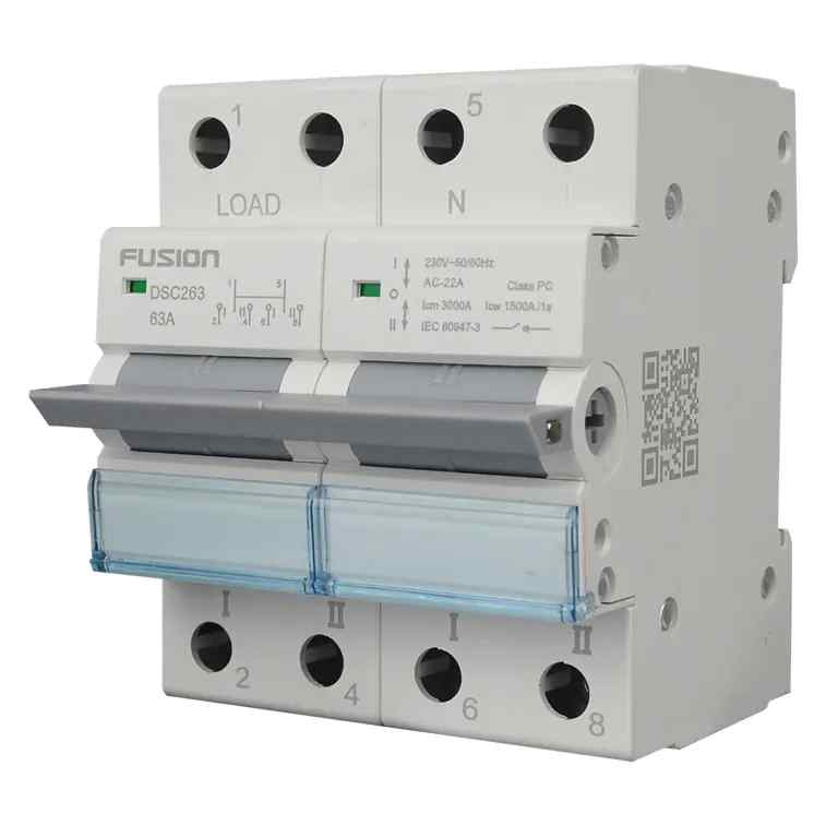 CSG Changeover Switch DIN Rail Mount 2 Pole 230/400V AC 63A - Image 3