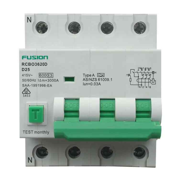 CSG RCBO 3P+N 6kA 415V 25A D Curve - Image 2