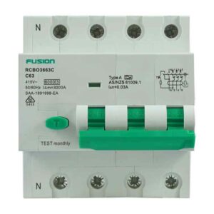 CSG RCBO 3P+N 6kA 415V 63A Type A