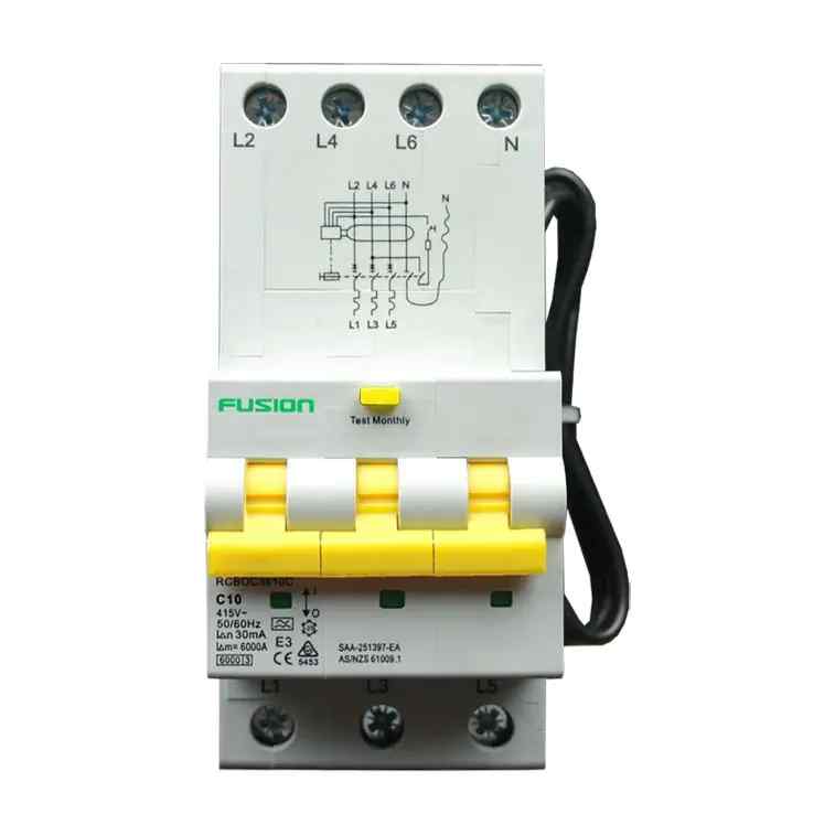 CSG RCBO 3P+N 10kA 415V 20A Chassis Mount - Image 2