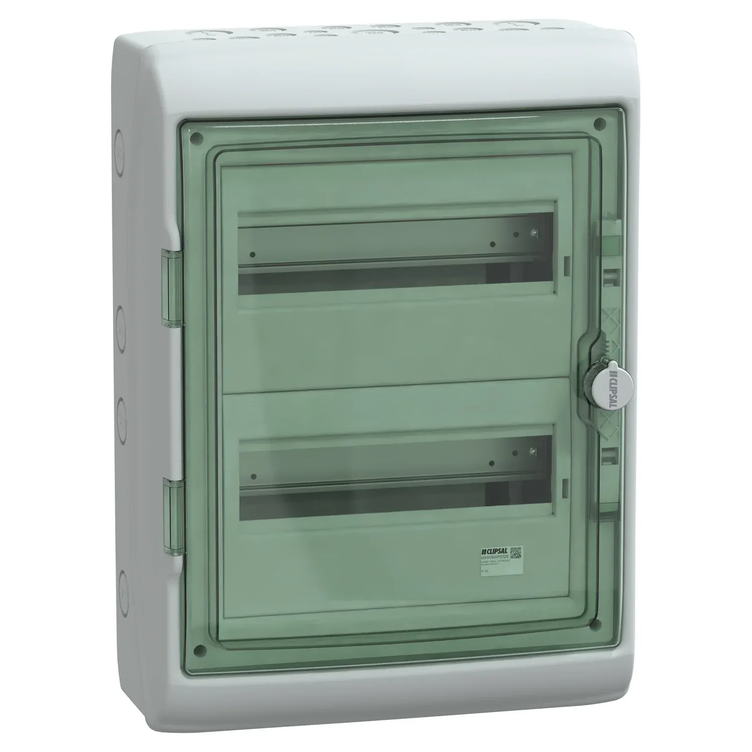 Clipsal MAX9 24 Pole Plastic Surface Mounted Weatherproof Switchboard Plain Door